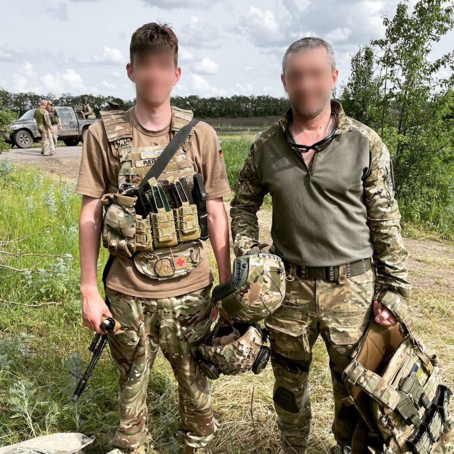 Sasha's father and brother in the ranks of the Ukrainian Defense Forces.